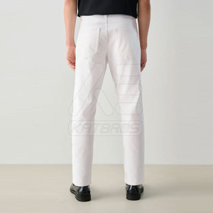 Latest Design Straight Canvas Mid Waist Custom Logo Casual Workout <b>Jeans</b> Pant for Men Online Sale - Product Image 2