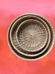Juego de Cestas Colgantes de Bambú Ecológicas al por Mayor, Decoración de Pared Tradicional Hecha a Mano para el Hogar - Product Image 1