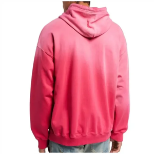 Sweat à capuche oversize pour homme, épais, délavé à l'acide, 100 % coton, pour l'hiver, broderie 3D, technique de lavage enzymatique - Product Image 2