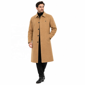 Abrigo Balmacaan de Cuero Genuino para Hombre |   Negro Gris Camel |   Fabricante OEM ODM |   Diseño de Calidad Premium |   Ropa de Cuero | - Product Image 6
