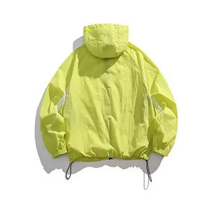 Veste coupe-vent tendance à capuche et patchwork, imperméable, style sportswear décontracté, vêtement d'extérieur athlétique, style designer, vente en gros - Product Image 5