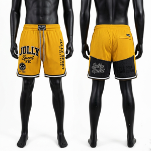 Polyester Basketball Shorts Black Orange White Side Panels Custom Sublimation basket ball jersey and shorts - Product Image 4