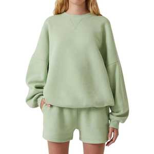 Sudadera con capucha corta para mujer, 70% algodón, 30% poliéster, con impresión de logotipo personalizado, transpirable, ecológica, tejida. - Product Image 4