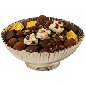 Bol à chocolat en acier inoxydable de qualité supérieure, design classique, vaisselle d'hôtel, plateau à chocolat en métal pour table, prix le plus bas - Product Image 1