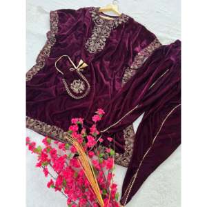 Designer Party Wear <b>Kaftan</b> and Dhoti with Long Sleeves - Product Image 4