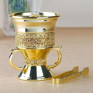 Brûleur d'encens en métal artisanal à usage religieux, encens indien, décoration écologique faite à la main par M/S SHAAD HANDICRAFTS - Product Image 1