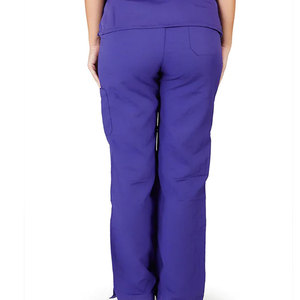 Ensemble de tenue médicale de maternité pour femme, violet, à manches courtes, col en V, uniforme d'allaitement, tenue de travail pour hôpital, haut et pantalon, coupe ajustée, vêtements de spa - Product Image 4