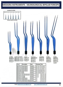 Pinzas Bipolares Neuroquirúrgicas Medasra Instruments ES-123, Tipo Bayoneta Hardy, Anguladas, 21.6 cm, Punta de 1.0 mm, Reutilizables, de Acero Inoxidable - Product Image 5