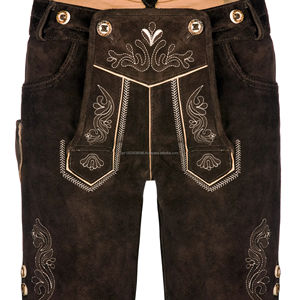Lederhosen bavaroises - Tenue traditionnelle d'Oktoberfest pour homme - Knurz en cuir léger brodé - Product Image 1
