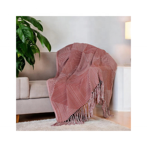 Manta de lino mezclado con hilo slub de 55x75 pulgadas, con caída suave, de comercio justo de la India, para compradores que buscan una textura natural, asequible para el día a día. - Product Image 1