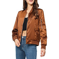 Blouson Bomber Femme Personnalisé en Peau de Mouton, Coupe-Vent d'Hiver Zippé avec Poches pour le Quotidien et le Streetwear Tendance – Vente en Gros