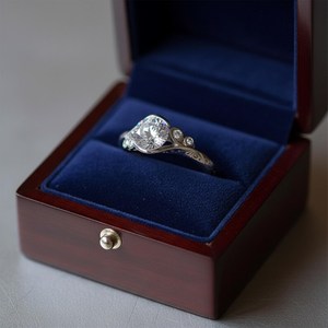 Bague pavée incurvée en moissanite ronde de 6 mm, à double sangle, en argent sterling 925, cadeau de promesse raffiné pour anniversaire, fête, pour elle - Product Image 4