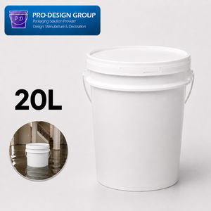 20L Heavy Duty Plastic Bucket with Airtight Lid for Waterproof Coating and Storage, Leakproof Storage Solution - Product Image 1