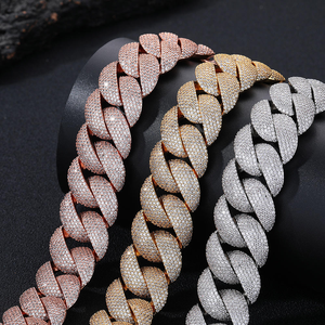 Collar de eslabones cubanos de moissanita y diamante, cadena de plata 925 con incrustaciones, joyería de lujo estilo hip hop para hombre y mujer, regalo - Product Image 3