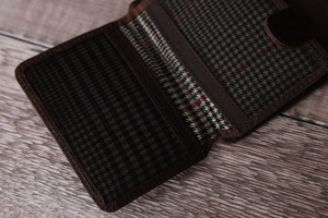 Maßgefertigte Echtleder Dreifach-Geldbörse für Herren Leder-Kartenhalter Vintage Echtes Rindsleder Münzfach Geldbeutel LTW-0161 - Product Image 5
