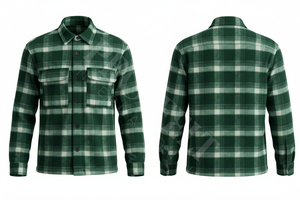 Camisa de Franela a Cuadros de Alta Calidad 100%, Manga Larga, Casual, con Botones, para Otoño e Invierno, Personalizable - Product Image 4