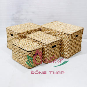 Cesta de almacenamiento de algas marinas tejidas de fábrica Artex Dong Thap para organización del hogar ropa de lavandería uso decorativo - Product Image 4