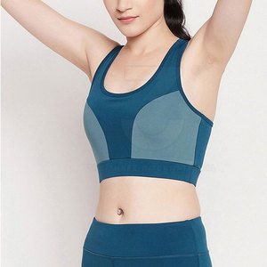 Soutien-gorge de sport respirant à maintien élevé, le plus vendu, avec bretelles réglables, coussinets amovibles, logo frontal, tissu lisse, idéal pour la gym et l'usage quotidien - Product Image 4