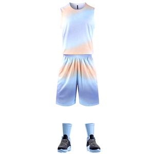 High Quality Unisex Plus Size All Seasons Basketball Uniform Sportswear Eco-Friendly Breathable 100% Polyester Custom Logo - Product Image 4