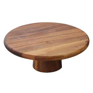 Support à gâteau en bois écologique fait main, présentoir sur piédestal, assiette rustique pour desserts, compatible lave-vaisselle, pièce unique - Product Image 6