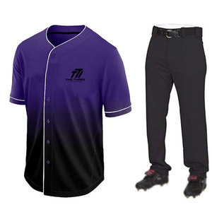 Uniforme de Béisbol Premium para Hombre, Tejido Transpirable y Resistente, Gestión de la Humedad, Conjunto de Camiseta y Pantalones Cortos Personalizables para Liga - Product Image 1