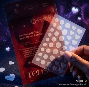 Reusoul Hydrocolloid Collagen Blemish AC Cica Spot Cover Patches Traitement des Imperfections Patch Hydrogel Forme Circulaire 41 Patchs Tous Types de Peau - Product Image 5