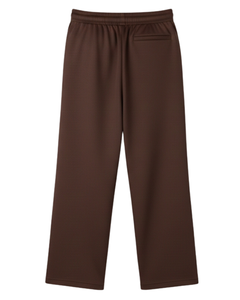 Pantalon de survêtement marron chocolat à jambes larges pour femme, taille élastique avec cordon de serrage, décontracté, coupe ample, fabrication sur mesure en gros - Product Image 5