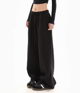 Pantalones de lona de pierna ancha estilo vintage 2026 para mujer, corte holgado, largo completo, casuales, de invierno, ecológicos, impermeables, con frente plano - Product Image 5