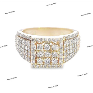 Anillo de Plata con Incrustaciones de Moissanita Cuadrada, Diseño de Lujo para Hombre, Brillante, Joyería de Declaración Audaz - Product Image 4