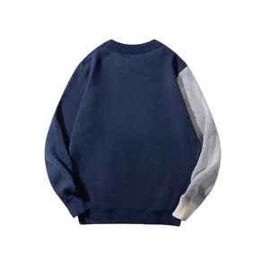 Pull en tricot pour homme, motif chat de dessin animé, manches longues, vêtements d'hiver, bleu gris, tricoté, style américain, style urbain, USA - Product Image 2