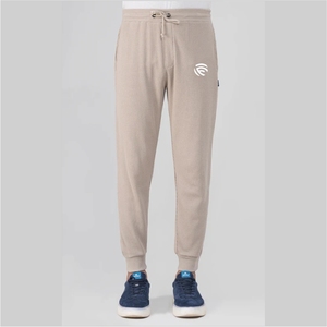 <b>SLIM</b> FIT WAFFLE <b>JOGGER</b> TROUSER OATMEAL - Product Image 5