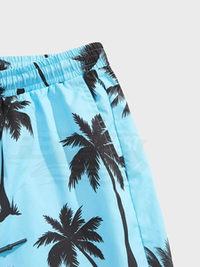 Men's Summer Casual <b>Knitted</b> Short Sleeve Shorts & Short-Sleeved T-Shirt 100% Bamboo Fiber Breathable Quick-Drying Digital Print - Product Image 6