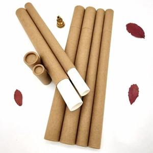 Caja cilíndrica de cartón kraft con logotipo personalizado, embalaje de tubo de papel biodegradable, tubo de cartón ecológico, caja redonda para varillas de incienso - Product Image 5