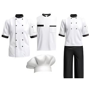 Veste de Chef de Cuisine Professionnelle avec Poches, Fermeture Éclair et Boutons, Col, pour Hommes et Femmes, Tailles Plus - Product Image 3