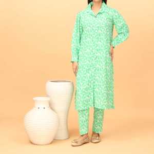 Conjuntos de mujer de seda con agarre estampado de 2 piezas Traje PW4107 - Product Image 3