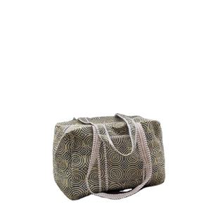 Grands sacs de sport à fleurs en coton pour femmes, tissu matelassé fait à la main, fermeture éclair, accessoires de voyage colorés, cadeaux de vacances - Product Image 1