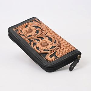 Hand Tooled Full Grain Leather <b>Wallet</b> Handmade Card Holder - Product Image 3