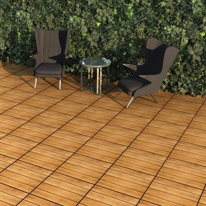 Carreaux de terrasse en bois d'acacia 300*300mm techniques lisses pour intérieur et extérieur maison jardin et terrasse décor pour arrière-cour avant - Product Image 5