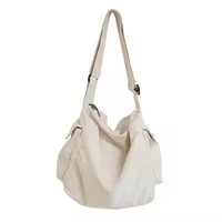 Tas Tote Messenger Wanita Katun Bohemian Geometris Kustom Berkualitas Tinggi |   Tas Bahu Ukuran Sedang dengan Penutup Ritsleting untuk Musim Semi