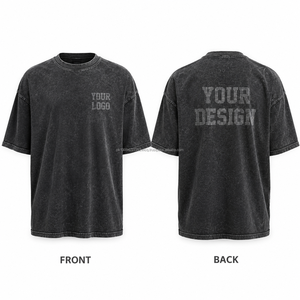 เสื้อยืดโอเวอร์ไซส์ผู้ชายแบบย้อมสีพิเศษ OEM ผ้าฝ้าย 100% เสื้อเปล่าขายส่งจำนวนมาก พิมพ์โลโก้ได้ แห้งเร็ว เป็นมิตรกับสิ่งแวดล้อม - Product Image 3