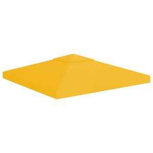 Couverture supérieure de gazebo jaune à 2 niveaux, 1 oz/ft², 9,8 x 9,8 m, accessoire pour auvent et pergola - Product Image 1