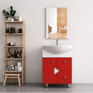 Sorrento Collection Eco <b>Wall</b>-Mounted Ceramic Basin Bathroom Vanity Table with <b>Mirror</b> Included Indigo collection Design - Product Image 1