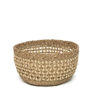 Panier de rangement rond multifonction en jonc de mer écologique Vietrustic pour la lessive et l'usage domestique - Product Image 4