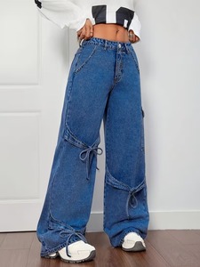 Jeans droits pour femmes en coton écologique et durable, pantalon en denim classique - Product Image 6