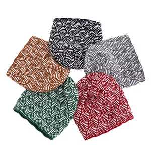 Unisex Geometric Jacquard Beanie Hat 100% Acrylic <b>Winter</b> <b>Cap</b> Casual Style 56-58CM Adult Size - Product Image 1