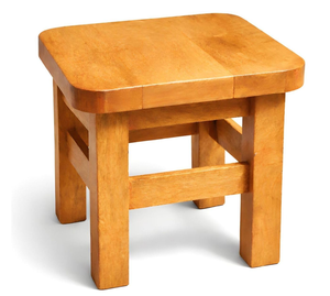 Taburete Cuadrado de Madera Maciza, Taburete de Madera Hecho a Mano para el Hogar, Sala de Estar, Dormitorio, Cocina y Comedor - Product Image 1