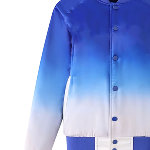 เสื้อแจ็คเก็ตบอมเบอร์ไล่เฉดสี ยูนิเซ็กส์ ลำลอง คอตั้ง แขนปกติ ผ้าโพลีเอสเตอร์ซาติน เสื้อแจ็คเก็ตวาร์ซิตี้ สำหรับใส่ในฤดูใบไม้ร่วง - Product Image 6