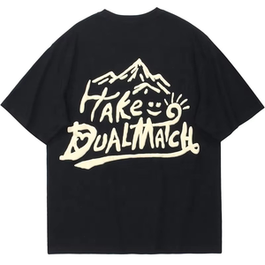 Camiseta Personalizada de Gran Tamaño para Hombre, Estilo Urbano, 100% Algodón, Tela Gruesa de Lona, Transpirable, de Secado Rápido, con Diseño Gráfico Personalizado, Estilo Vintage - Product Image 1