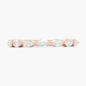 14K 18K <b>Gold</b> Marquise Diamond Stackable <b>Ring</b> Wholesale 8 Multi Gem Band Prong <b>Set</b> CVD HPHT Lab Created Jewelry Factory Supplier - Product Image 3