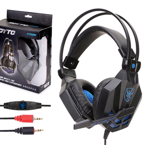 Auriculares para juegos Soyto SY850MV con cable, sonido dinámico con refuerzo de bajos y micrófono para PC, PS4, PS5 y Xbox - Product Image 1